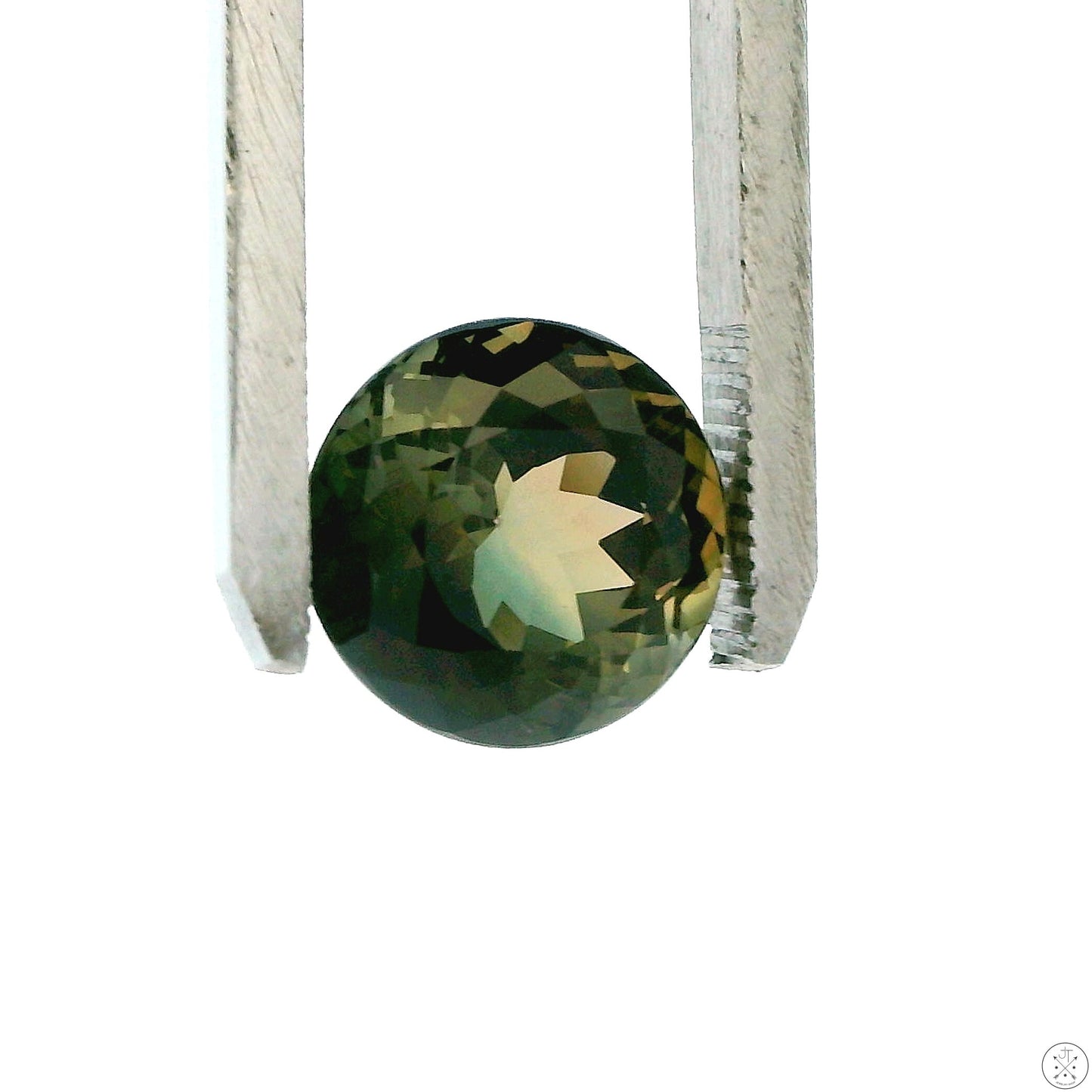 5.27 Carat Natural Green Tourmaline 10 mm Round Faceted Gemstone Loose