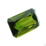 5.92 Carat Natural Green Tourmaline 13 x 8 mm Rectangle Faceted Gemstone Loose