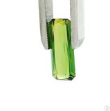 4.04 Carat Natural Green Tourmaline 15.7 x 6.4 mm Rectangle Faceted Gemstone Loose