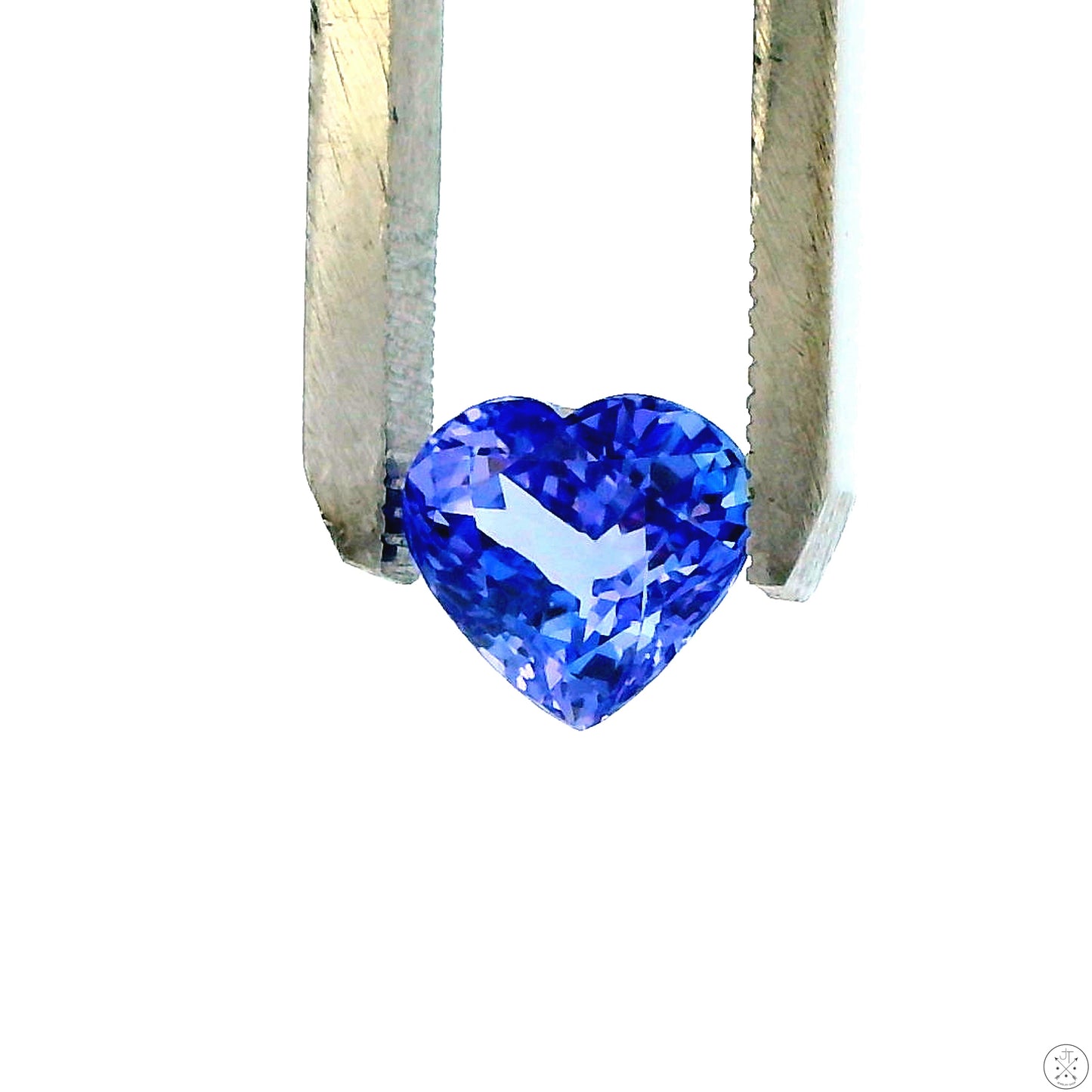 2.02 Carat Natural Tanzanite 8 x 7.4 mm Heart Faceted Gemstone Loose
