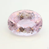 12.35 Carat Natural Kunzite 16 x 12 mm Oval Faceted Gemstone Loose