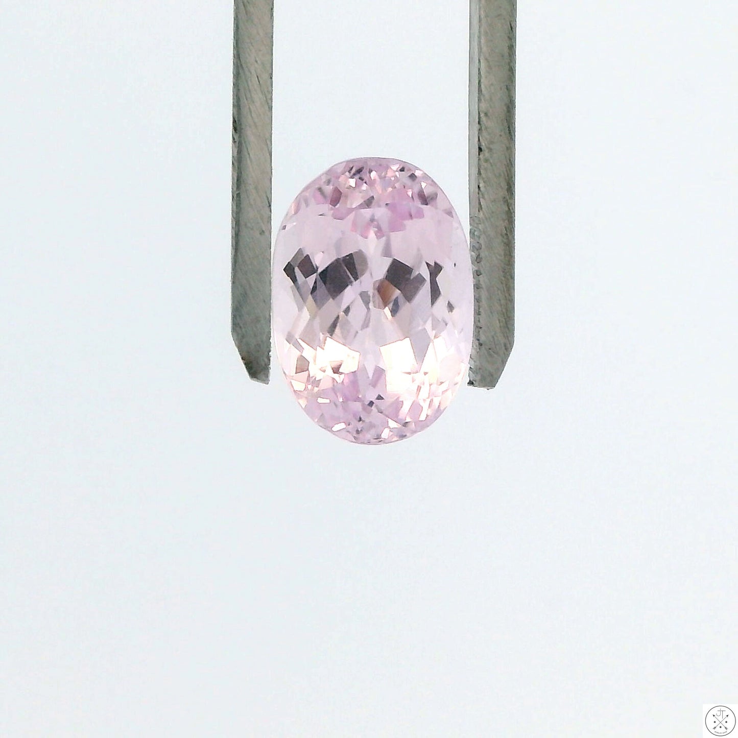 8.59 Carat Natural Kunzite 14 x 10 mm Oval Faceted Gemstone Loose