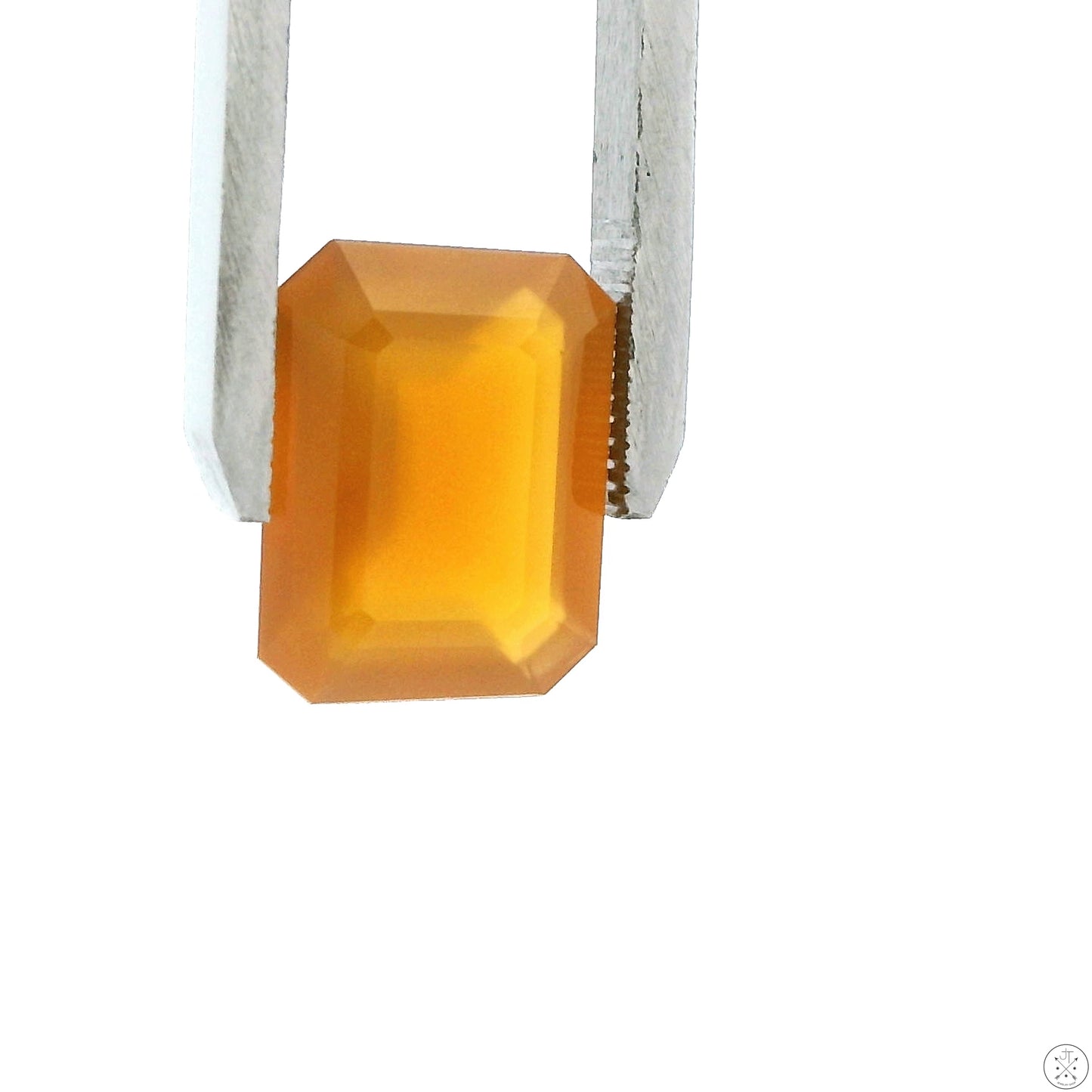 4.94 Carat Natural Honey Agate 13 x 10 mm Rectangle Faceted Gemstone Loose