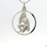 Vintage NOS Sterling Silver Virgo Zodiac Pendant Krementz W. Germany Virgin Nude 1