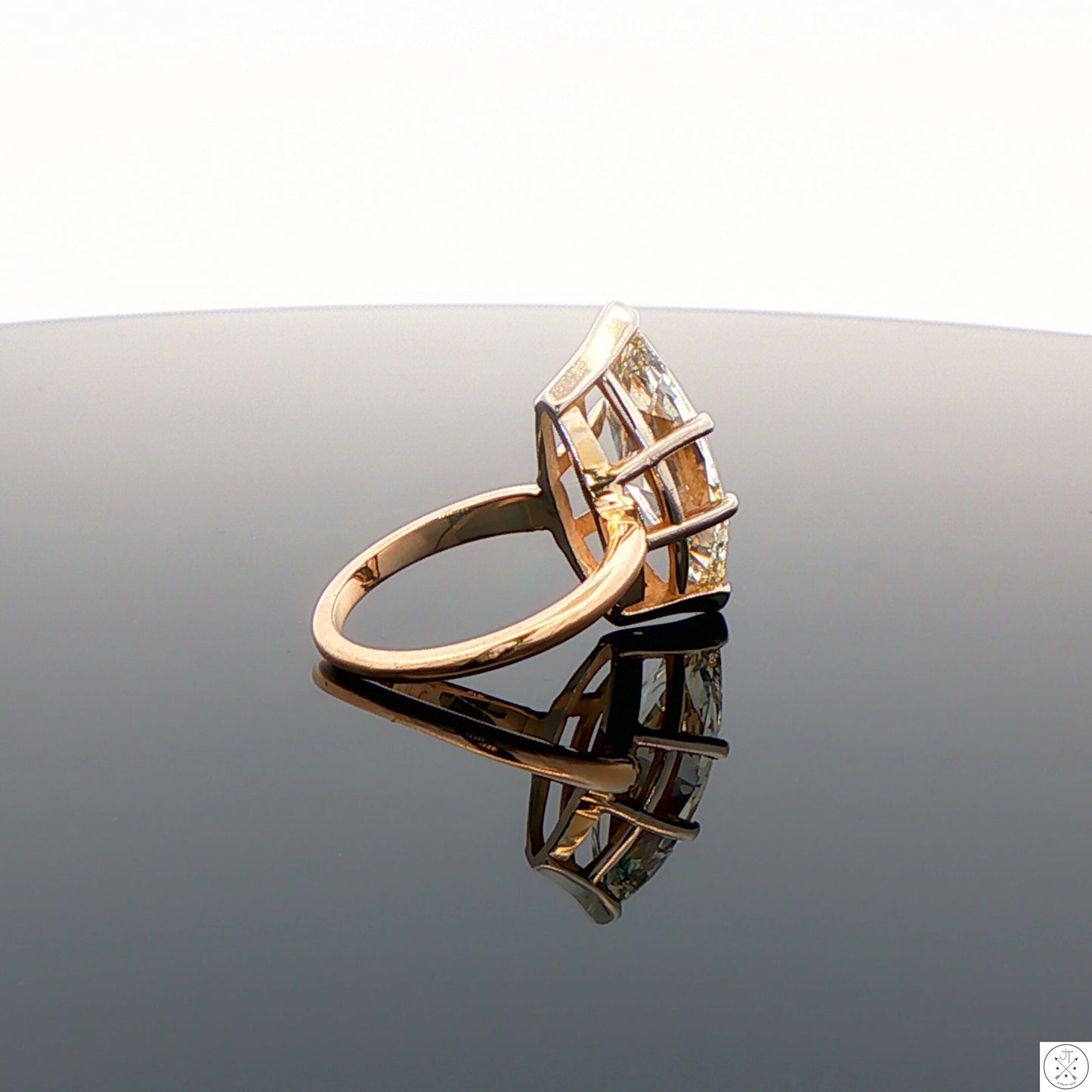 Vintage 14k Yellow Gold Solitaire Ring 3 Carat Natural Diamond Size 4.25 KSI2 Marquise Engagement Upgrade