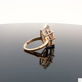 Vintage 14k Yellow Gold Solitaire Ring 3 Carat Natural Diamond Size 4.25 KSI2 Marquise Engagement Upgrade