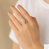 Vintage 14k Yellow Gold Solitaire Ring 3 Carat Natural Diamond Size 4.25 KSI2 Marquise Engagement Upgrade