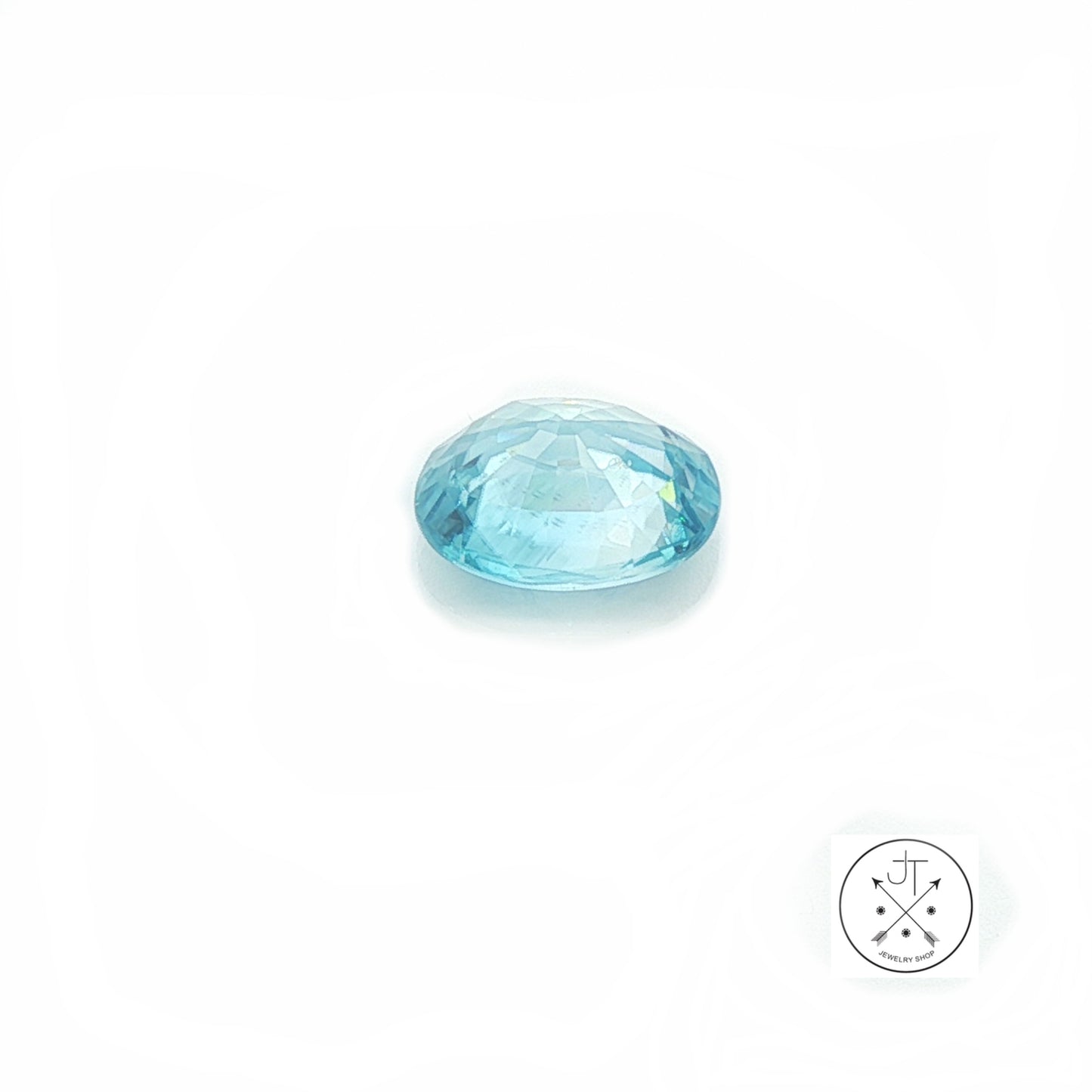 2.68 Carat Natural Blue Zircon 9 x 7 mm Oval Faceted Gemstone Loose