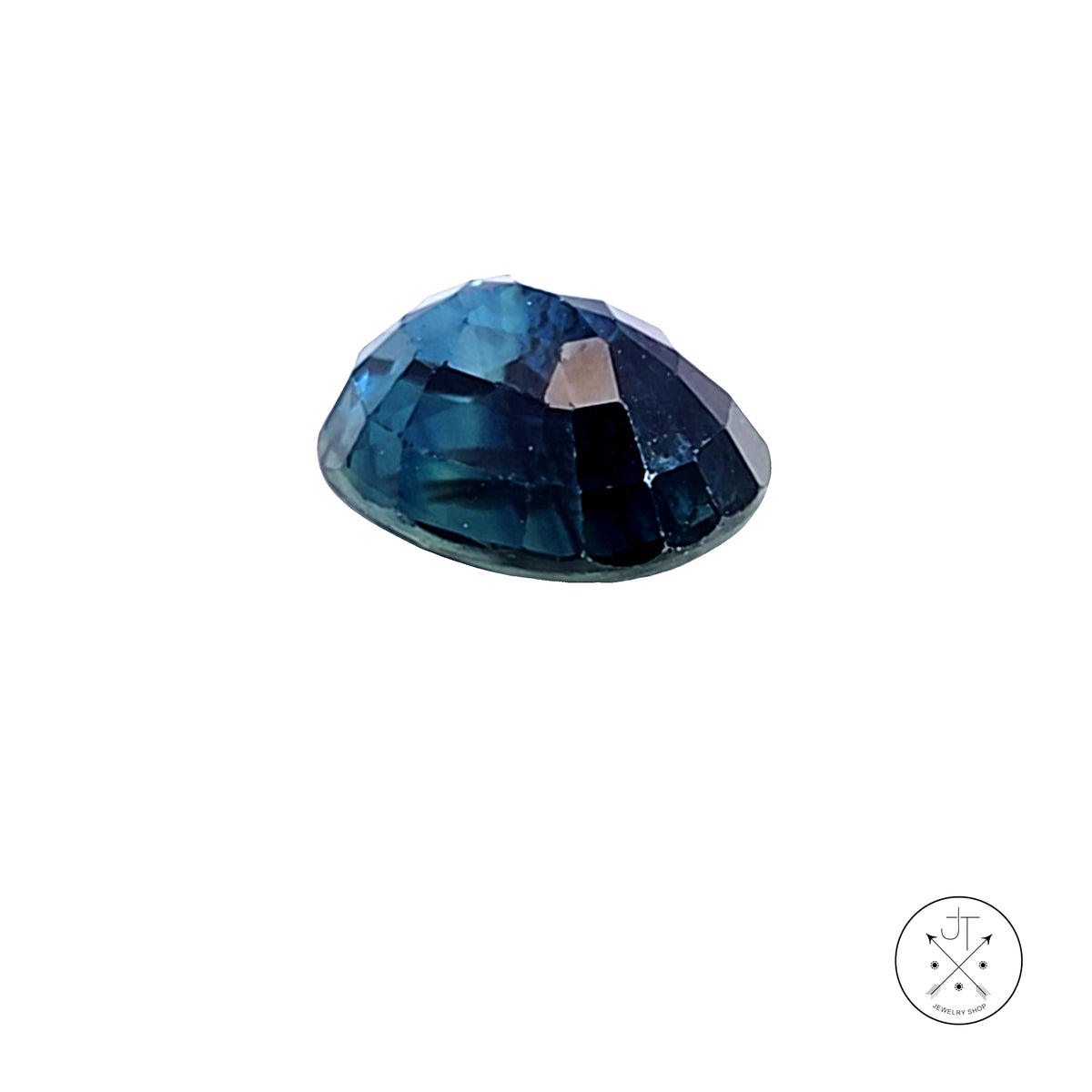 3.93 Carat Natural Sapphire Oval Faceted 10 x 8 mm Gemstone Blue Green Loose Heat Only