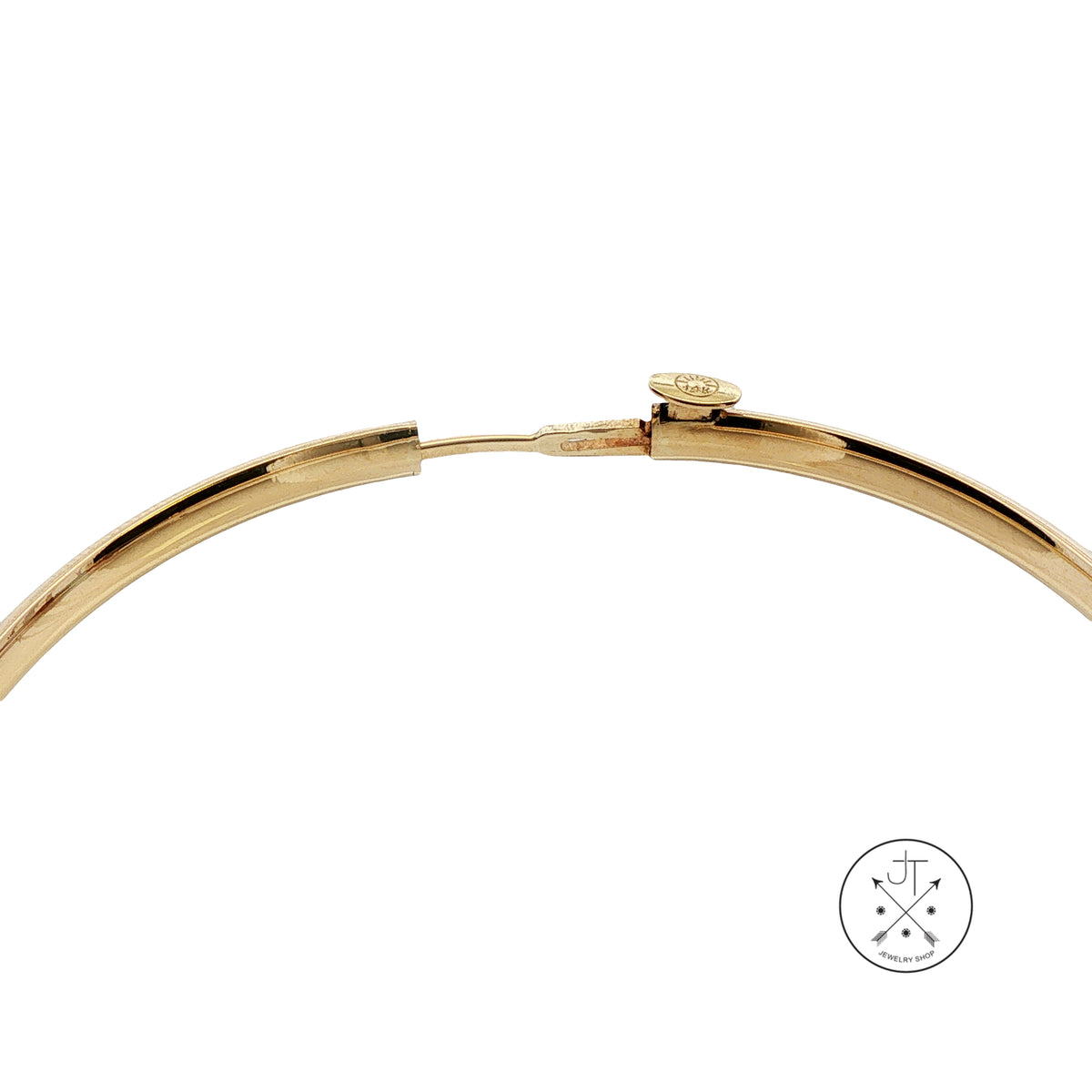 Vintage 14k Yellow Gold Opening Bangle Topaz and Diamond 7 inch Size L/XL Bracelet