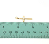 14k Yellow and White Gold Cross Pendant New Old Stock