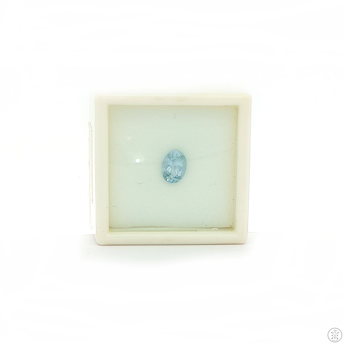 1.16 Carat Elbaite Tourmaline 8 x 6 mm Blue Oval Faceted Natural Gemstone NOS