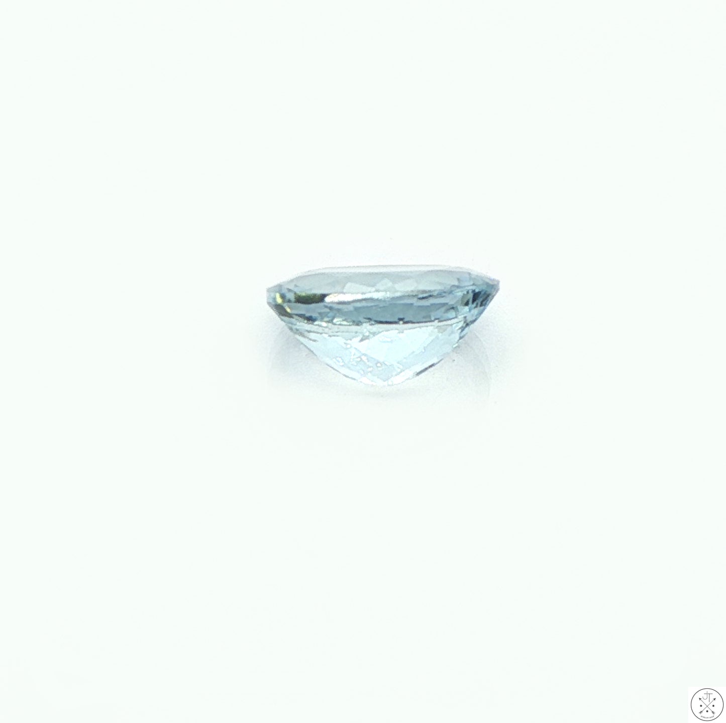 1.16 Carat Elbaite Tourmaline 8 x 6 mm Blue Oval Faceted Natural Gemstone NOS