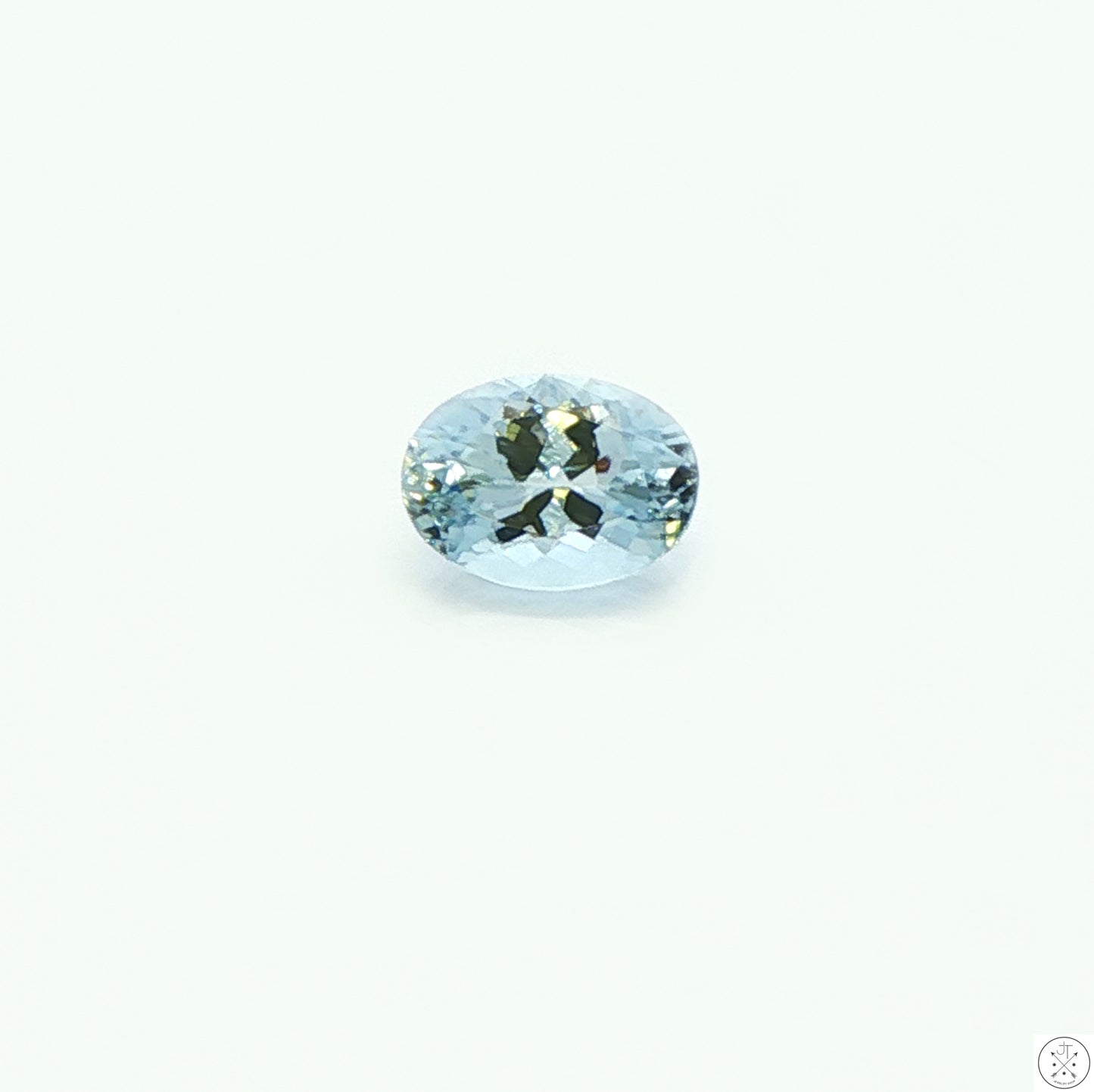 1.16 Carat Elbaite Tourmaline 8 x 6 mm Blue Oval Faceted Natural Gemstone NOS