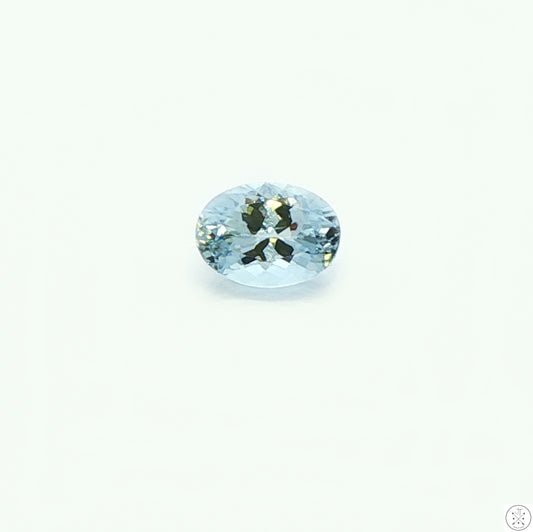 1.16 Carat Elbaite Tourmaline 8 x 6 mm Blue Oval Faceted Natural Gemstone NOS