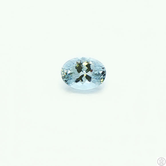 1.16 Carat Elbaite Tourmaline 8 x 6 mm Blue Oval Faceted Natural Gemstone NOS