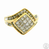 10k Yellow Gold Ring with 1.20 ctw Diamonds Size 5