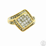 10k Yellow Gold Ring with 1.20 ctw Diamonds Size 5