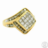 10k Yellow Gold Ring with 1.20 ctw Diamonds Size 5