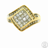 10k Yellow Gold Ring with 1.20 ctw Diamonds Size 5