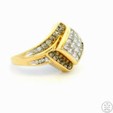 10k Yellow Gold Ring with 1.20 ctw Diamonds Size 5