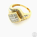 10k Yellow Gold Ring with 1.20 ctw Diamonds Size 5