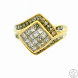 10k Yellow Gold Ring with 1.20 ctw Diamonds Size 5