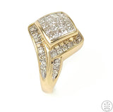 10k Yellow Gold Ring with 1.20 ctw Diamonds Size 5