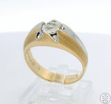 Vintage 10k Yellow Gold Ring with Diamond Size 9.5