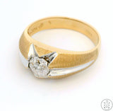 Vintage 10k Yellow Gold Ring with Diamond Size 9.5