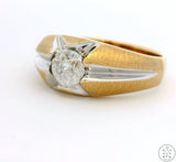 Vintage 10k Yellow Gold Ring with Diamond Size 9.5