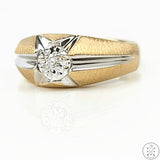 Vintage 10k Yellow Gold Ring with Diamond Size 9.5