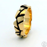 Custom 14k Yellow Gold Nugget Band Size 7.5