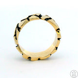 Custom 14k Yellow Gold Nugget Band Size 7.5