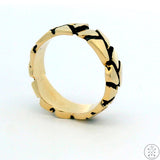 Custom 14k Yellow Gold Nugget Band Size 7.5