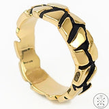 Custom 14k Yellow Gold Nugget Band Size 7.5