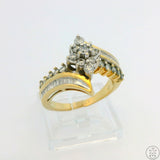 10k Yellow Gold Ring with .96 ctw Diamonds Size 7.75