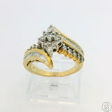 10k Yellow Gold Ring with .96 ctw Diamonds Size 7.75