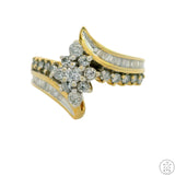 10k Yellow Gold Ring with .96 ctw Diamonds Size 7.75