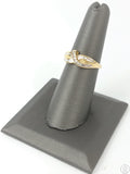 10k Yellow Gold Band with Diamonds Size 7.25