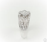 14k White Gold Band with .40 ctw Diamonds Size 7.5