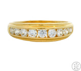 14k Yellow Gold Band with Cubic Zirconia Size 11