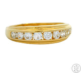 14k Yellow Gold Band with Cubic Zirconia Size 11