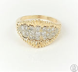 14k Yellow Gold Band with 1.00 ctw Diamonds Size 9 Ring