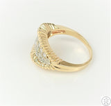 14k Yellow Gold Band with 1.00 ctw Diamonds Size 9 Ring