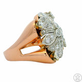 14k Rose Gold Ring with 1 ctw Diamonds Size 5.75