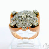 14k Rose Gold Ring with 1 ctw Diamonds Size 5.75