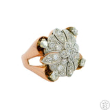 14k Rose Gold Ring with 1 ctw Diamonds Size 5.75