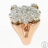 14k Rose Gold Ring with 1 ctw Diamonds Size 5.75
