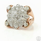 14k Rose Gold Ring with 1 ctw Diamonds Size 5.75